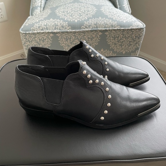 Diesel Women’s Black Leather Studded Booties Size 40 or US9 - Picture 5 of 6